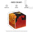 thumbnail image 4 of Logiee Tissue Box Cover 5X5X5'' PU Leather Tissue Holder Square Tissue Cube Box Organizer for Bathroom Vanity Countertop,Car,Night Stands,Office,Home,Kitchen (Halloween Pumpkin), 4 of 8
