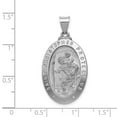thumbnail image 3 of Auriga 14K White Gold Polished and Satin St. Christopher Medal Pendant for Women (L-36mm, W-18.5mm), 3 of 6
