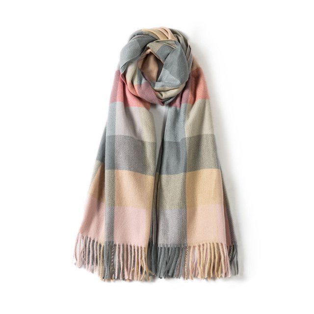 Bufanda Villand para mujer, lana y cachemir, estilo invierno, lila