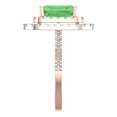 thumbnail image 3 of Halo Engagement Ring for Women - 2.62ct Simulated Green Diamond in 18K Rose/White Gold Promise Ring, 3 of 6