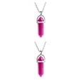thumbnail image 3 of QualitChoice Hexagon Column Charm Exquisite Women Men Making Findings Handmade Anniversary Hanging Pendants Colorful Crystal Rose Red 2Set, 3 of 6