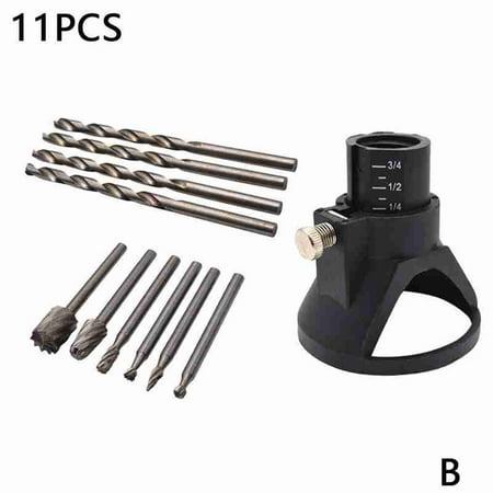 

Rotary Multi Tool Cutting Guide HSS Router Drill Bits NW Attachment Set Kit W9R1
