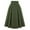 Army Green, variant on Mrat Jean Skirt for Women Women's Solid Pleated Loose Girls' School Uniform Skirts Hem Long Half Length Bodycon Short Mini Skir Skirt Bodycon Wrap Navy 2XL