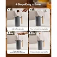 thumbnail image 4 of Stainless Steel French Press Coffee Maker 34 Ounce 1 Liter Insulated Tea Maker with Filter Perfect for Camping Travel Home Kitchen Gray, 4 of 6