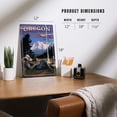 thumbnail image 4 of Oregon, Cowboy Camping Night Scene (12x18 Aluminum Art, Indoor Outdoor Metal Sign Decor), 4 of 5