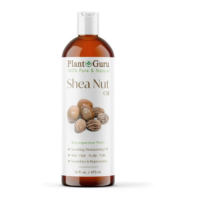 Aceite de mantequilla de nuez de karité africana 16 fl. onz. Hidratante y crecimiento del cabello facial puro y natural. DIY Mantecas Corporales Lociones Cremas Bálsamo labial y fabricación de jabón