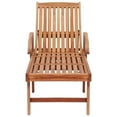thumbnail image 4 of vidaXL Patio Sun Lounger Natural Wood Fine Sanded Teak Wood Large, 4 of 6