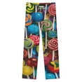 thumbnail image 4 of Pastel Rainbow Lollipop Winter Female Pants Flannel High Waist Women Pants Lady Warm Straight Leg Plush Trousers, 4 of 7