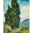 thumbnail image 3 of Van Gogh, Vincent 12x14 Black Modern Framed Museum Art Print Titled - Cypresses (1889), 3 of 5