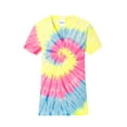 thumbnail image 5 of Port & Company Ladies Tie Dye V Neck Tee-XL (Neon Rainbow), 5 of 6