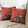 thumbnail image 4 of LALILO Throw Pillow Covers Couple Bicycle Love Valentines Day Bicycle Cushion Cover 18" x 18", 2 Pack, 4 of 6