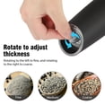 thumbnail image 3 of Belita Amy 2 Pcs Electric Gravity Pepper and Salt Grinder Set LED Light Adjustable Coarseness Stainless Steel,Black, 3 of 10