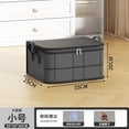 thumbnail image 3 of Large Zippered Storage Bag for Quilts Bedding Clothes, Heavy Duty Non Woven Moving Bin with Reinforced Handles, Tear Resistant, Space Saving Organization, 3 of 7