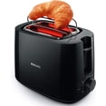 thumbnail image 4 of Philips HD2581/90 - Tostadora con 2 ranuras para tostadas, 8 niveles, accesorio para panecillos, función de descongelación, función de elevación, apagado automático, color negro, 4 of 5