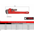 thumbnail image 3 of K Tool International 49000 Four Piece Pipe Wrench Set Eight To Eighteen Inch, 3 of 11