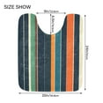thumbnail image 5 of Yayeee Bath Rug for Bathroom Floor Non Slip Rectangle Fluffy Soft Absorbent Mat, 16"x24", Navy Blue Stripes, 5 of 7
