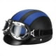 thumbnail image 4 of Casco de moto retro de cuero con gafas, 4 of 5
