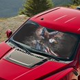 thumbnail image 5 of HUIACONG American Eagle Pride Easy Storage Universal Car Windshield Sun Shade for Pickups Hatchbacks Sun Block Cover UV Protection Sunshade Cover, 5 of 7