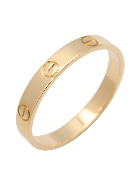 Pre-Owned Cartier Mini Love Ring, 18K (Yellow Gold), Men's/Women's, Gold Tone, B4085000