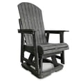 thumbnail image 5 of Mosbrisa HIPS Swivel Patio Glider, Poly Lumber Weather Resistant Outdoor Chair, for Patio, Porch, Yard (Gray), 5 of 6