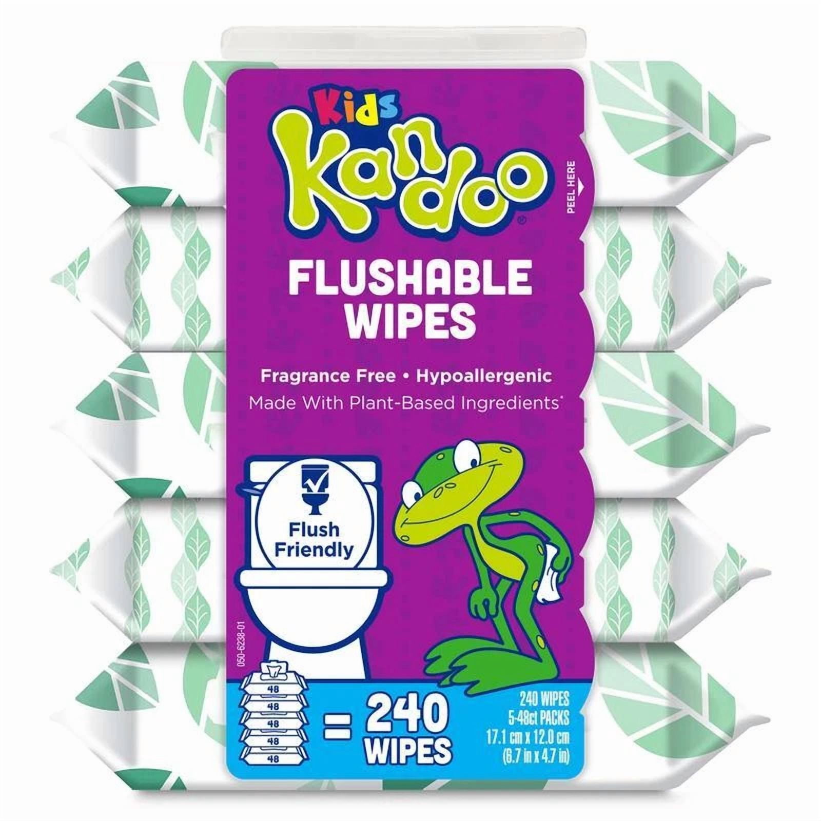 BUTTERFLY- Kids Sensitive Flushable Cleansing Wet Wipes Potty Training Aid 240 Wipes