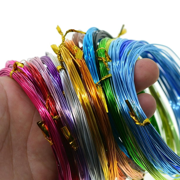 24 Pieces 5.47Yard Aluminum Wire Bendable Cord String 0.8mm Metal