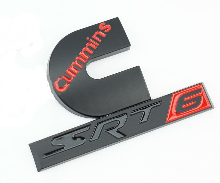 2006-2012 Matte Black Dodge Ram Cummin Turbo Diesel High Output Emblems U