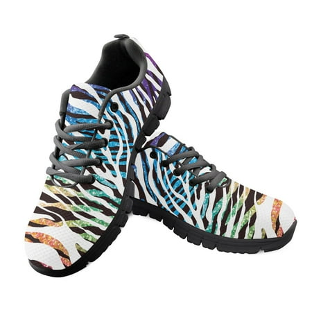 

HOMDOW Animal Texture Design Ladies Sneaker Shoes for Women Color Print Women Flat Shoes Lace-up Footwear