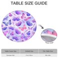 thumbnail image 6 of Purple Butterfly Lavender Pattern Round Fitted Tablecloth with Elastic Edge,Dining Table Cover Waterproof,Outdoor Round Tablecloth for Camping,Dining,Indoor and Outdoor, 6 of 7