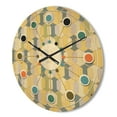 thumbnail image 3 of Designart 'Abstract Retro Geometrical Design Pattern II' Mid-Century Modern Wood Wall Clock, 3 of 5