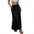 thumbnail image 2 of GEWSEY Womens Maxi Skirt 2025 Casual Flowy Elastic High Waist Long Skirts (Black, L), 2 of 7
