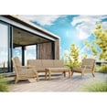 thumbnail image 5 of Curated Maison Adrien 87.25" Teak Deep Seating Outdoor Sofa with Fawn Cushion, 5 of 5