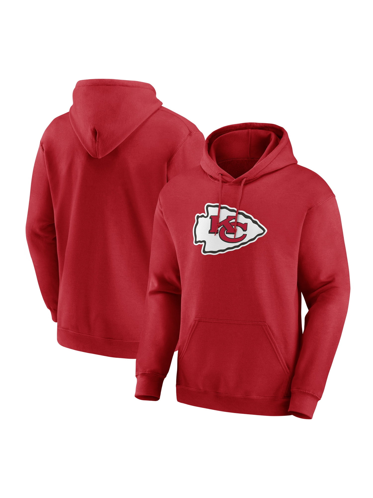 NFL Kansas City Chiefs Men's Cotton Red Long Sleeve Fleece Hoodie