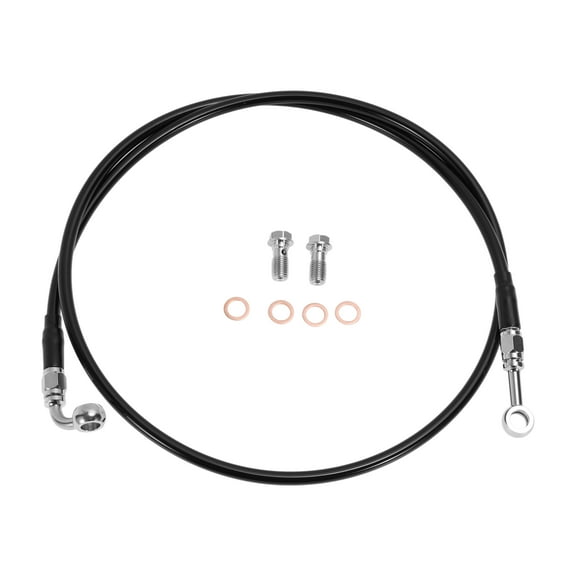 52In Hydraulic Front Brake Line Kit for 10-12In Handlebar Hydraulic Brake Line for Harley Dyna Switchback FLD 2012-2016 No.45112-08/4511208A Black