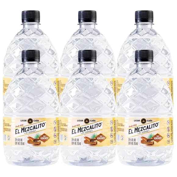 Pack de 6 Licor de Caña El Mezcalito Horchata 750 ml