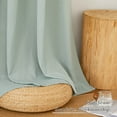 thumbnail image 6 of NICETOWN Sage Green Linen Curtains for Kitchen, Grommet Thick Linen Blend Drapes Rustic Style Light Filtering Privacy Added Window Treatment for Bedroom, 55"x63", 2 Panels, 6 of 8