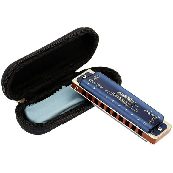 East top 10 Hole 20 Tone Professional Diatonic Blues Harp Harmonica Key of D Musical Instrument for Professional