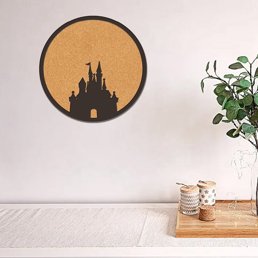 Cork Bulletin Board Saddle Brown Castle 250x250mm