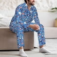 thumbnail image 7 of Vsdgher Colorful Sailing Ship Mens Pajama Set, Soft Warm Long Sleeve Sleepwear, Cozy Button-Down Pjs for Men-Large, 7 of 7