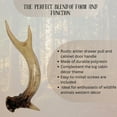 thumbnail image 2 of Resin Faux Deer Antler Door Handle Cabinet Door Drawer Pull Lodge Decor Set of 2, 2 of 7