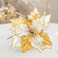 thumbnail image 7 of Mosey Golden Christmas Flower Indoor Outdoor Decor Realistic Design Fade-resistant Artificial Flower Xmas Supply, 7 of 7