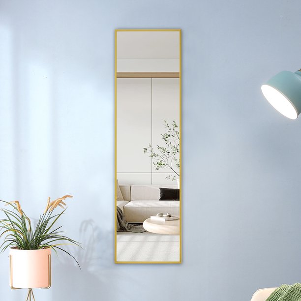 Full Length Mirror, 48X13.9" Arched Floor Mirror, Full Body Mirror