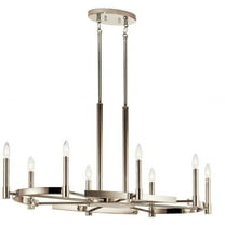 52429PN Kichler Lighting Tolani - 8 Light Oval Chandelier In Soft Contemporary Style-20 Inches Tall and 21.5 Inches Wide-Polished Nickel Finish