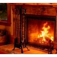 thumbnail image 1 of Fire Beauty Ensemble de 5 Pcs d'Outils pour Cheminée Accessoires de Cheminée Support d'Outils avec Poignées Outils pour Décoration Intérieure Cheminée Extérieure, 1 of 9