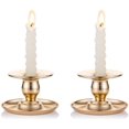 thumbnail image 2 of 2 piezas de candelabro de latón dorado Metal adecuado para candelabros y velas de pilar para escaparate y chimenea, 2 of 4