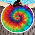 thumbnail image 2 of Serviette de Plage Ronde Imprimée en Microfibre Châle Serviette de Plage Tapis de Plage, 2 of 5