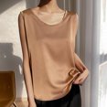 thumbnail image 3 of AherBiu Satin Tank Tops for Women Sleeveless Summer Casual Loose Crewneck Elegant Shirts Tanks, 3 of 3