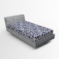 thumbnail image 1 of Ambesonne Orient Fitted Sheet, Moroccan Oriental, Twin XL Size, Vermilion Indigo, 1 of 2