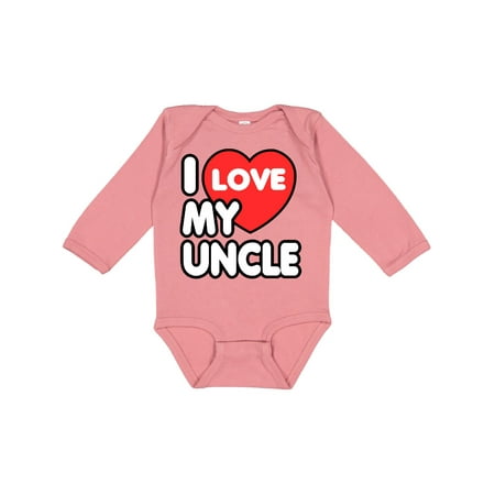 

Inktastic I Love my uncle Gift Baby Boy or Baby Girl Long Sleeve Bodysuit
