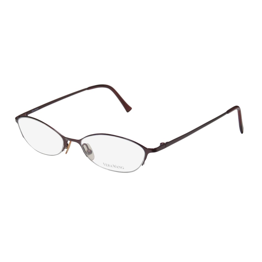 New Vera Wang V101 Womens/Ladies Cat Eye HalfRim Titanium Wine Half